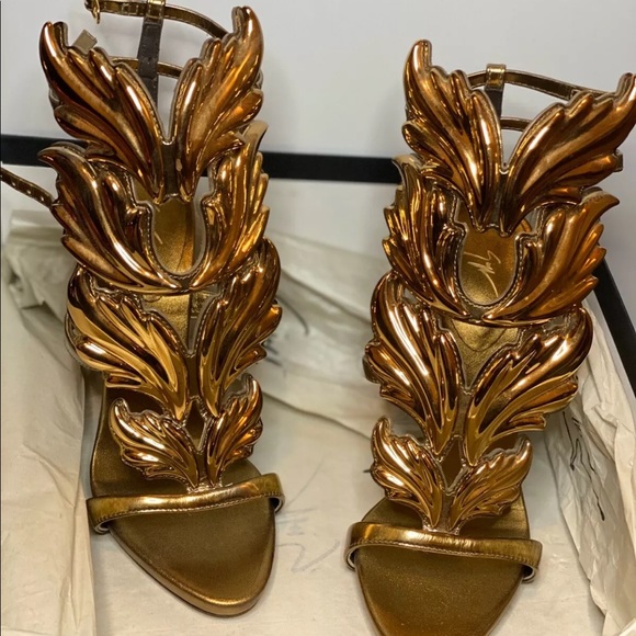 giuseppe zanotti cruel summer gold heel sandal - Picture 3 of 8